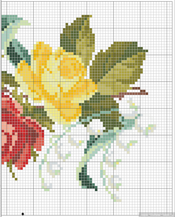 Цветы во всей красе — Схемы вышивки крестом: фото узоров (фото 5)