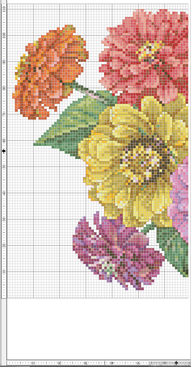 Цветы во всей красе — Схемы вышивки крестом: фото узоров