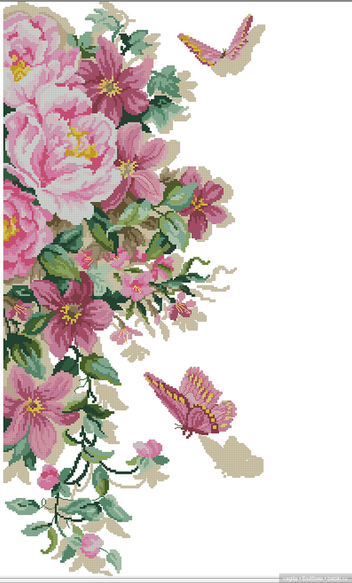 Цветы во всей красе — Схемы вышивки крестом: фото узоров (фото 7)