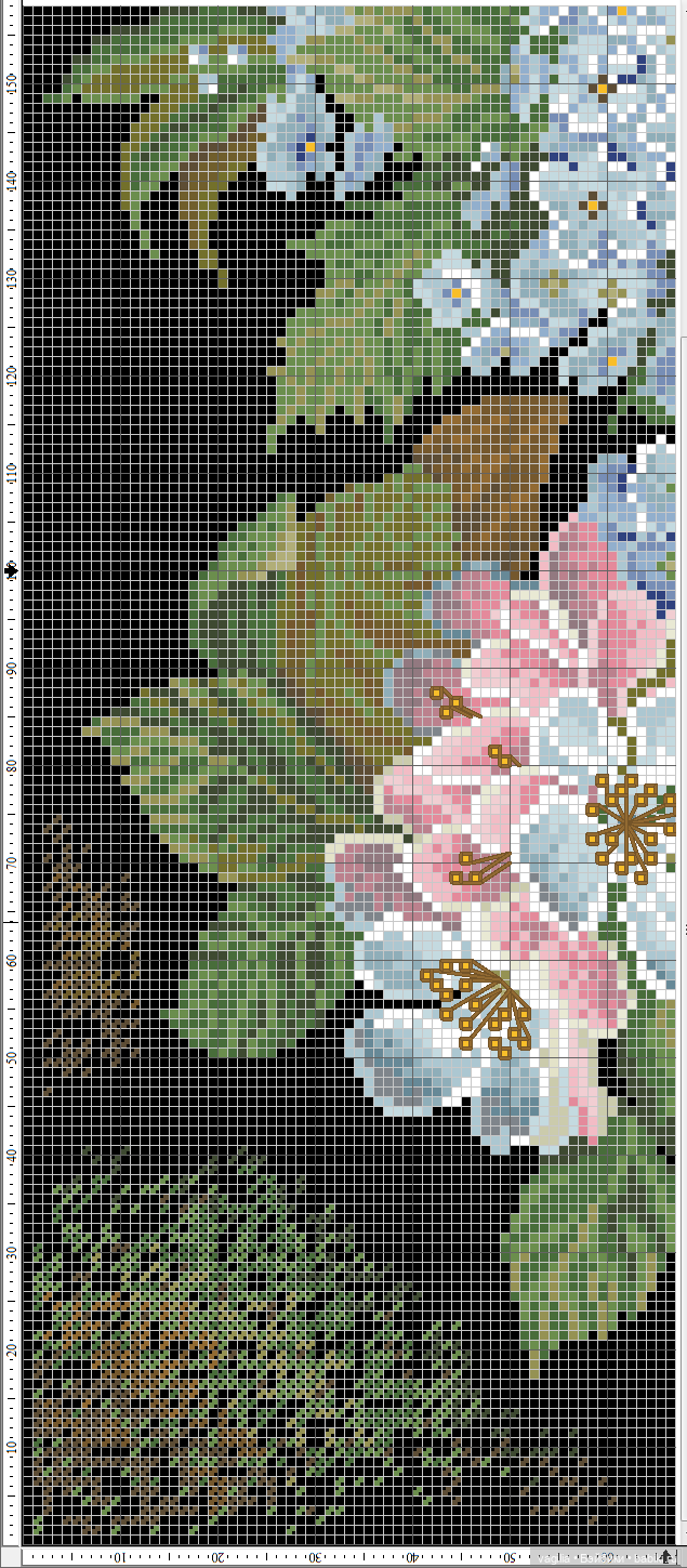 И снова цветы — Схемы вышивки крестом: фото узоров (фото 2)