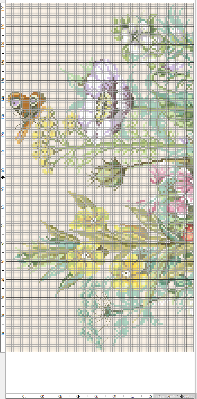 И снова цветы — Схемы вышивки крестом: фото узоров