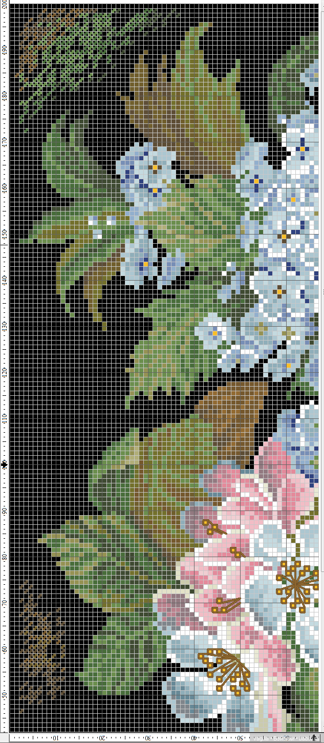 И снова цветы — Схемы вышивки крестом: фото узоров (фото 4)