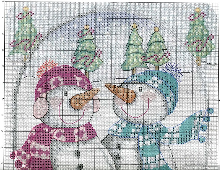 Новогодние схемки для вышивальщиц