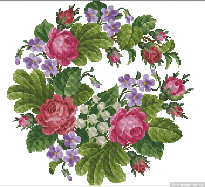 Сегодня много роз — Вышивка крестиком
