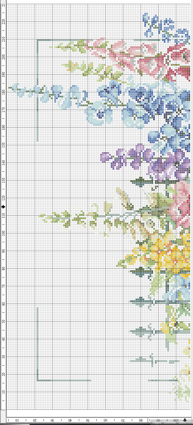 И снова цветы — Схемы вышивки крестом: фото узоров