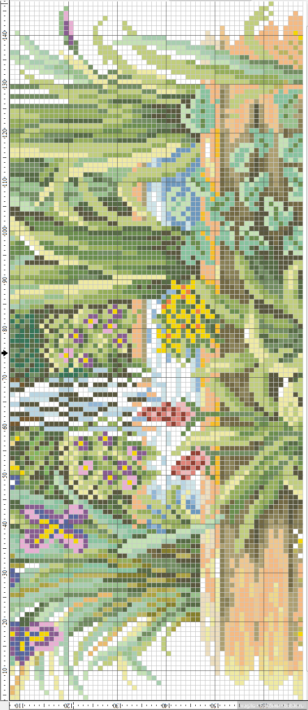 И снова цветы — Схемы вышивки крестом: фото узоров