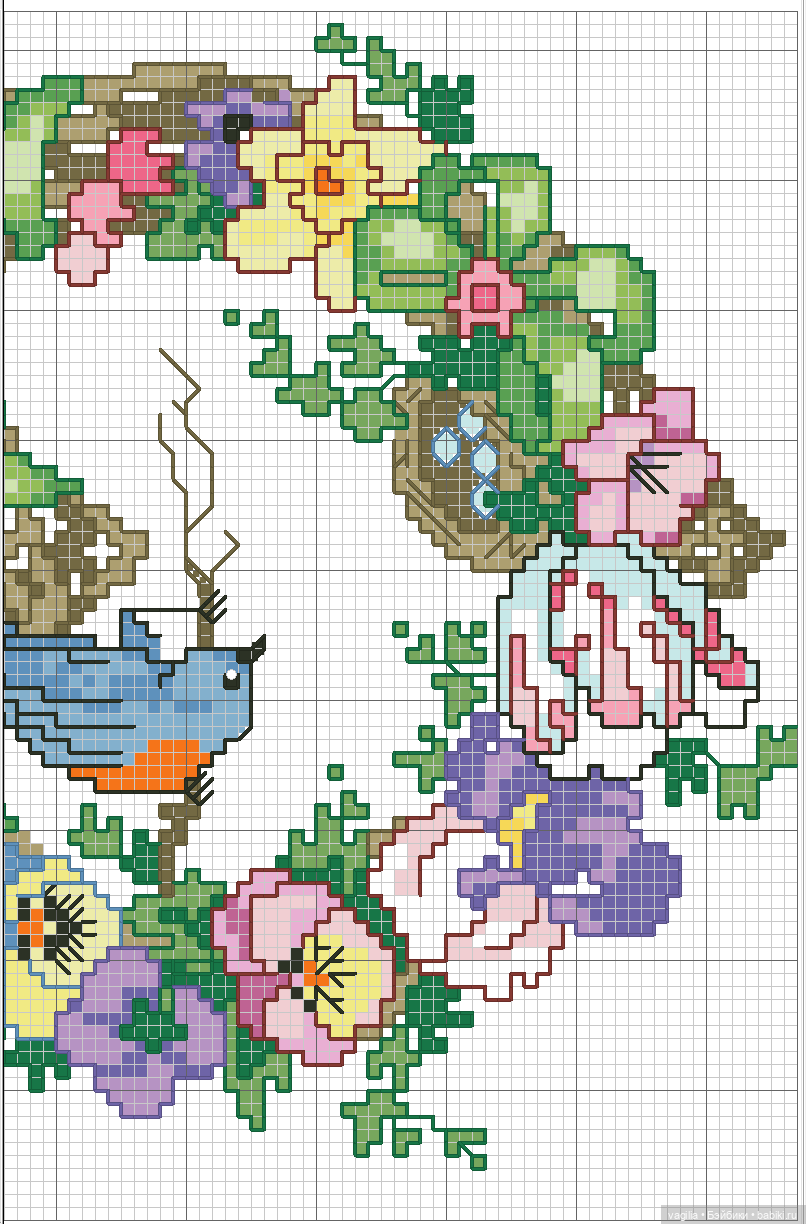 Сердечки — Схемы вышивки крестом: фото узоров