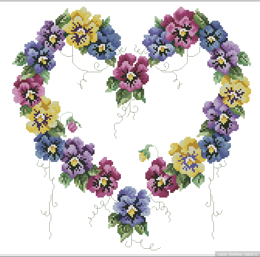 Сердечки — Схемы вышивки крестом: фото узоров (фото 5)