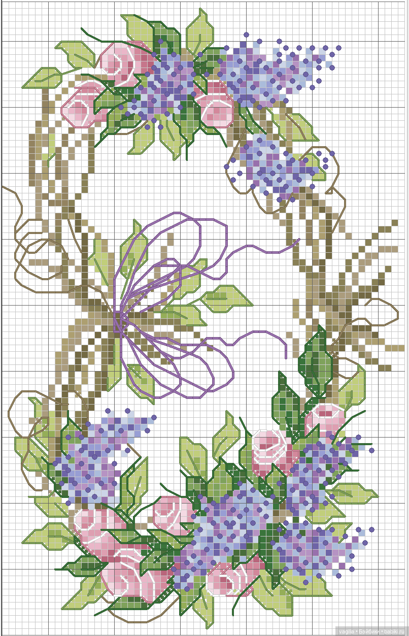 Сердечки — Схемы вышивки крестом: фото узоров (фото 10)