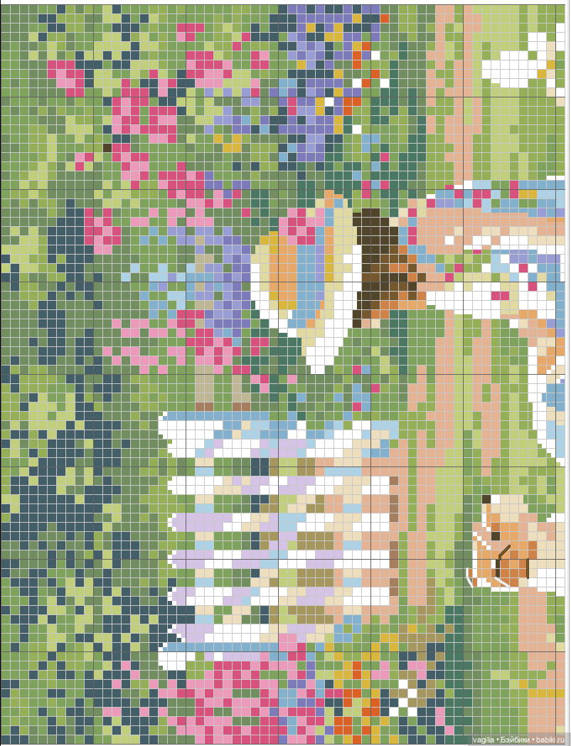 Дети и девушки — Схемы вышивки крестом: фото узоров