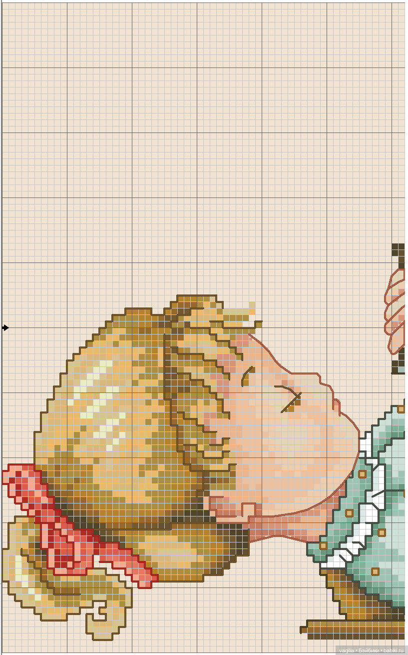 Дети и девушки — Схемы вышивки крестом: фото узоров (фото 2)