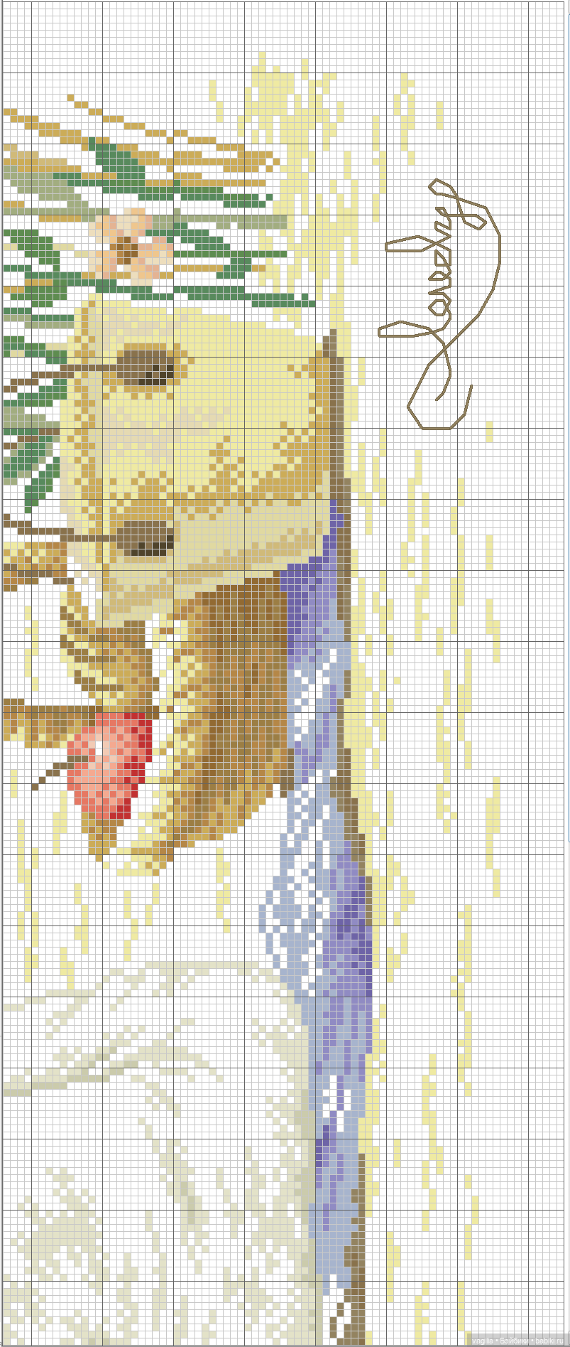 Дети и девушки — Схемы вышивки крестом: фото узоров