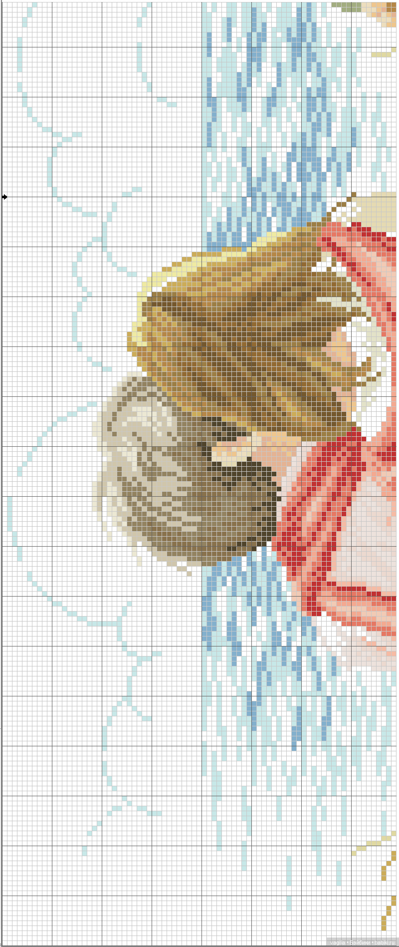 Дети и девушки — Схемы вышивки крестом: фото узоров