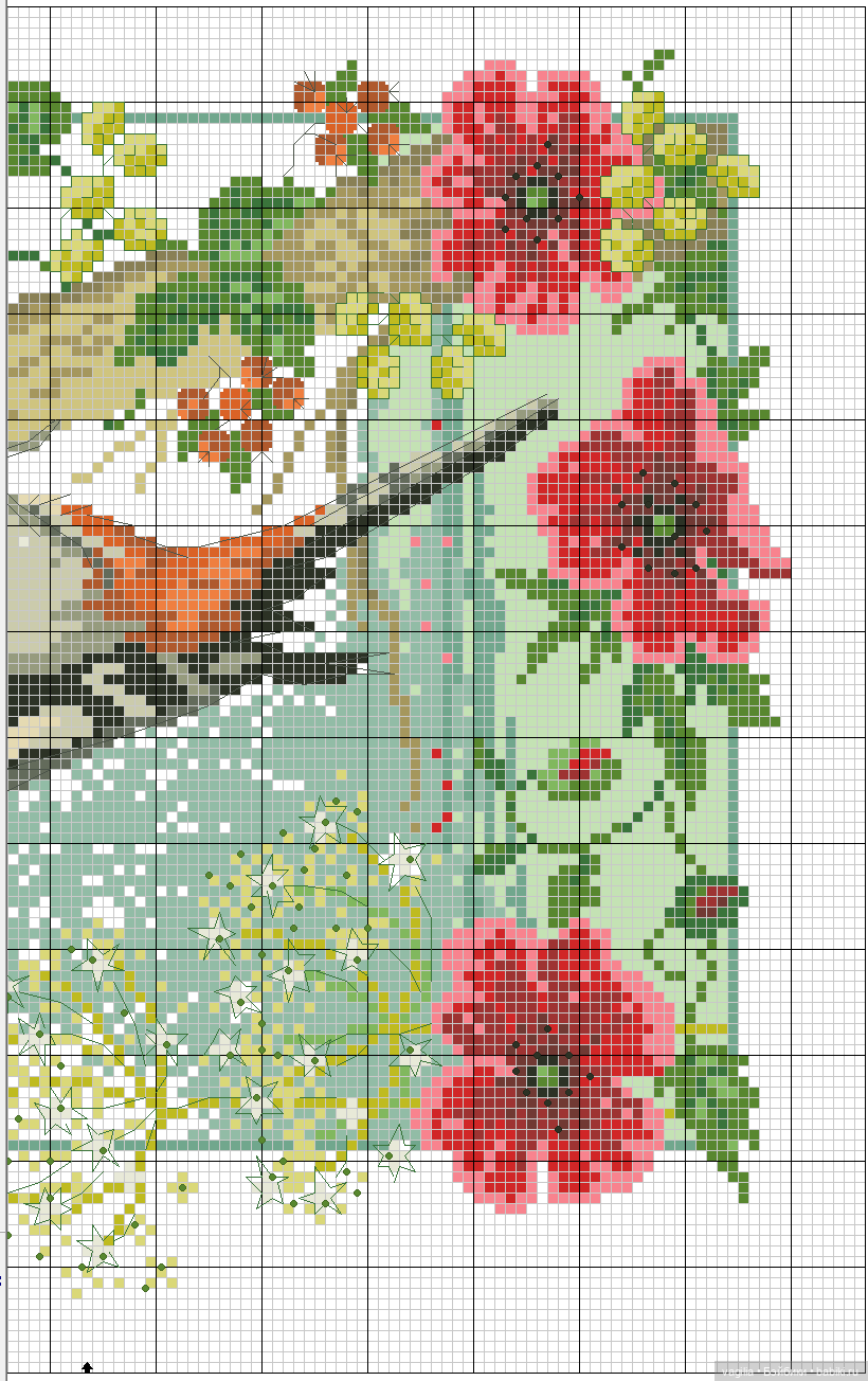 Роскошный микс крестиком — Схемы вышивки крестом: фото узоров