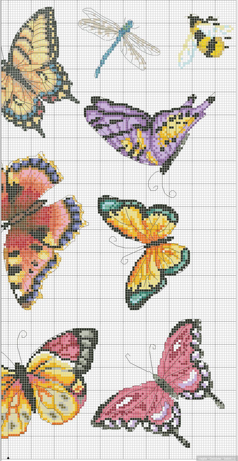 И снова микс крестиком — Схемы вышивки крестом: фото узоров