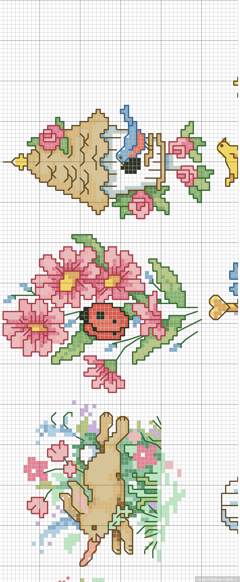 И снова микс крестиком — Схемы вышивки крестом: фото узоров (фото 10)