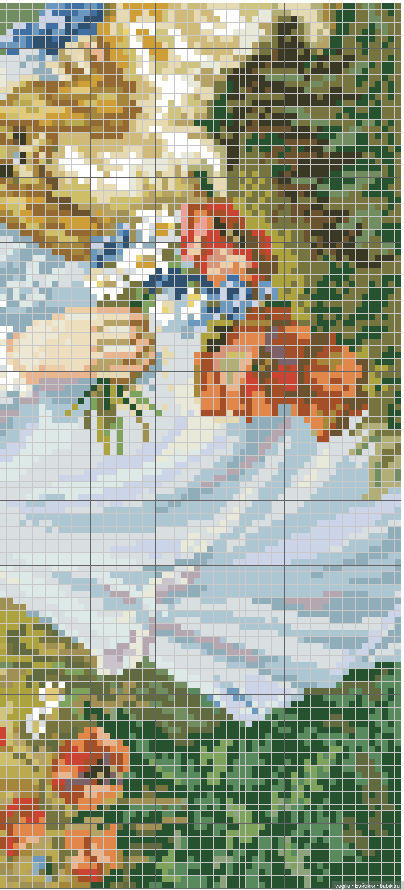 И снова микс крестиком — Схемы вышивки крестом: фото узоров