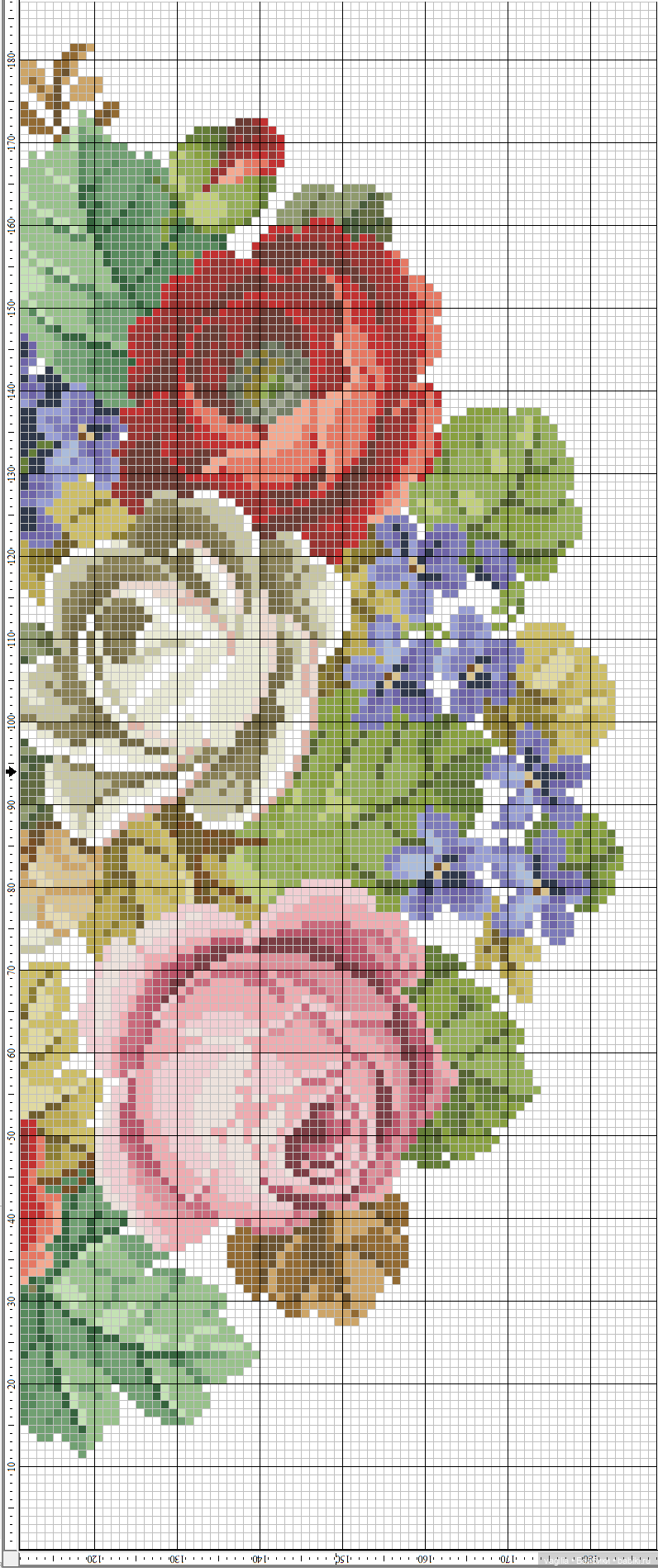 Роскошный микс крестиком — Схемы вышивки крестом: фото узоров