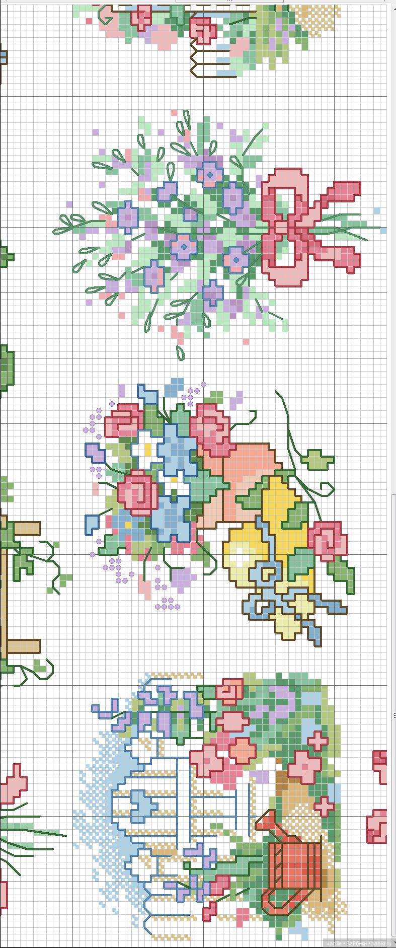 И снова микс крестиком — Схемы вышивки крестом: фото узоров (фото 4)