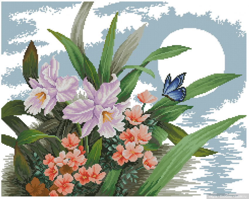 Роскошный микс крестиком — Схемы вышивки крестом: фото узоров