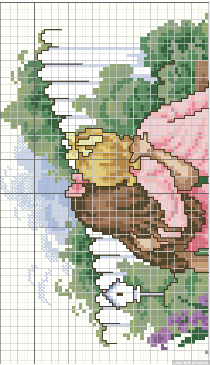 И снова микс крестиком — Схемы вышивки крестом: фото узоров