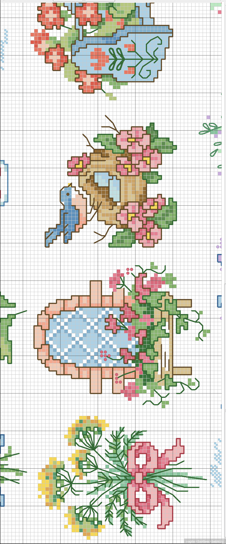 И снова микс крестиком — Схемы вышивки крестом: фото узоров (фото 3)