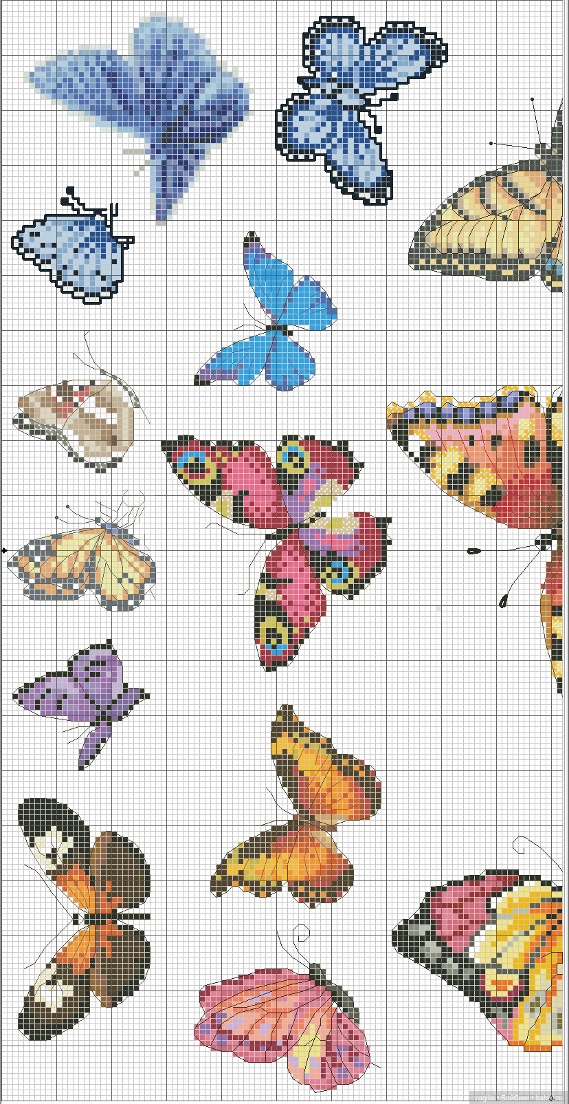 И снова микс крестиком — Схемы вышивки крестом: фото узоров