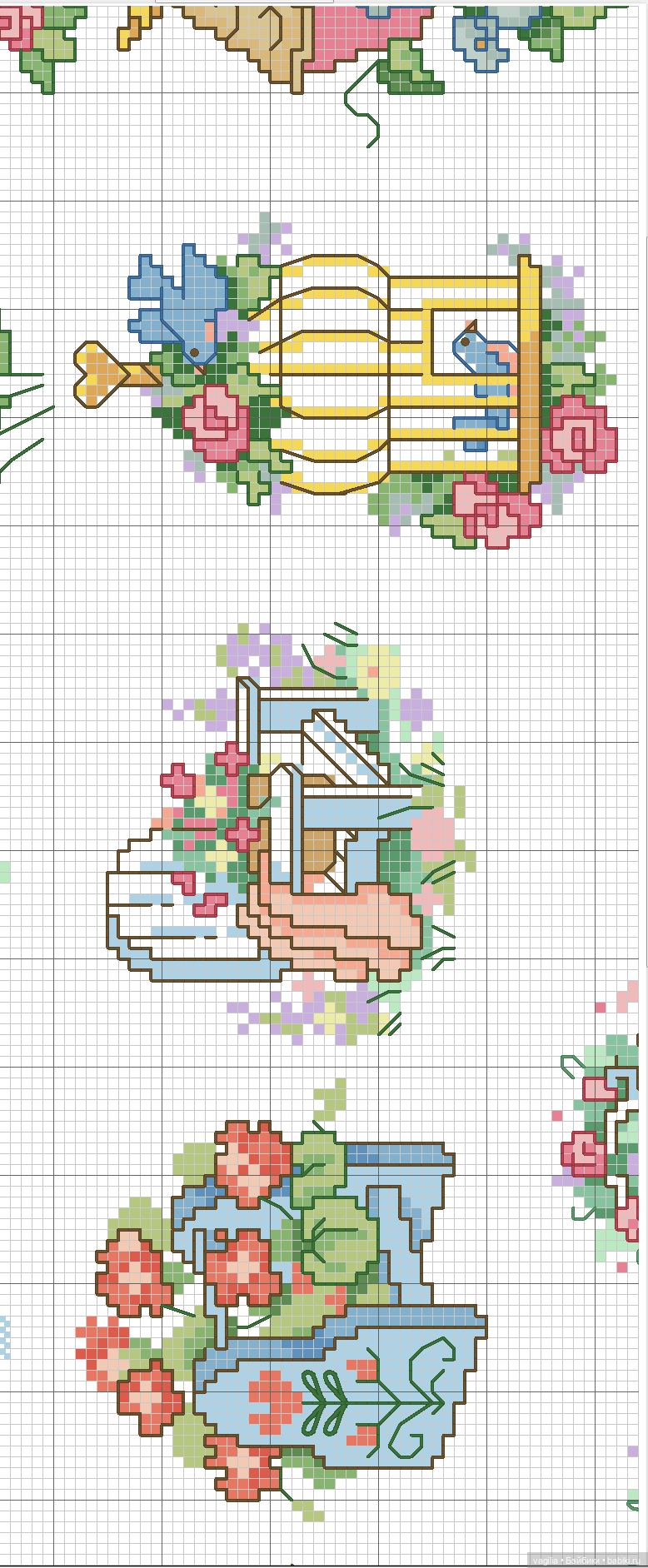 И снова микс крестиком — Схемы вышивки крестом: фото узоров (фото 7)