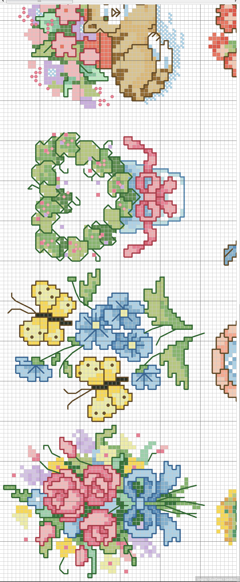 И снова микс крестиком — Схемы вышивки крестом: фото узоров (фото 2)