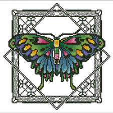 Девушки и бабочки крестиком