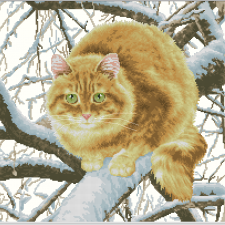 Панно с тигром и котята крестом