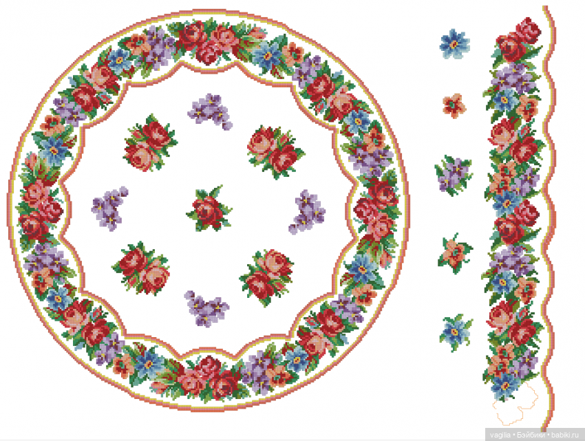 Скатерти и салфетки крестиком