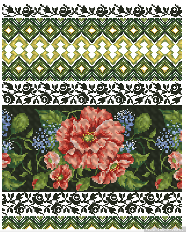 Скатерти и салфетки крестиком