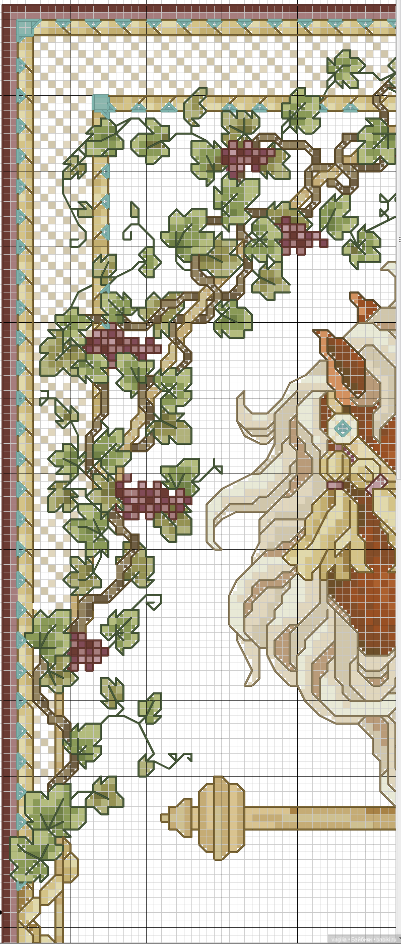 Сезонные лошадки крестиком