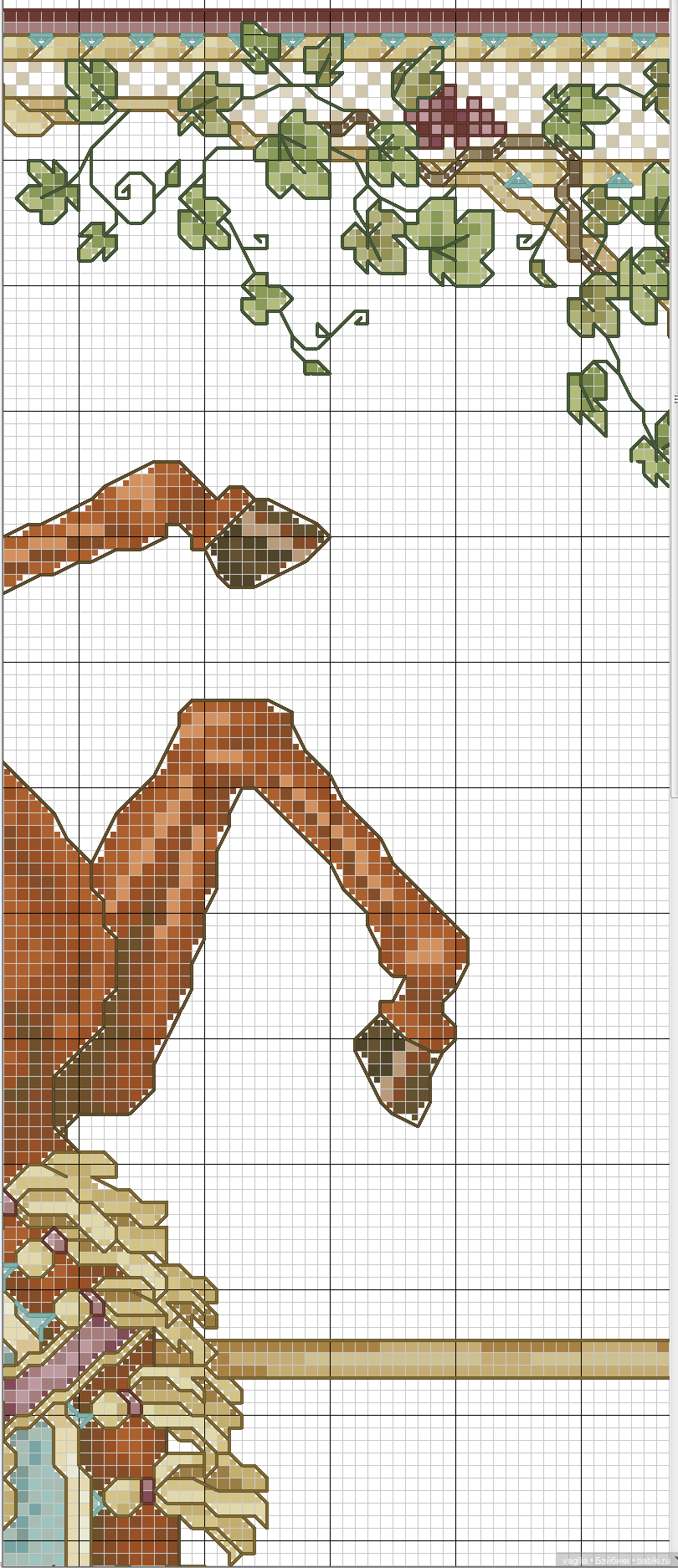 Сезонные лошадки крестиком