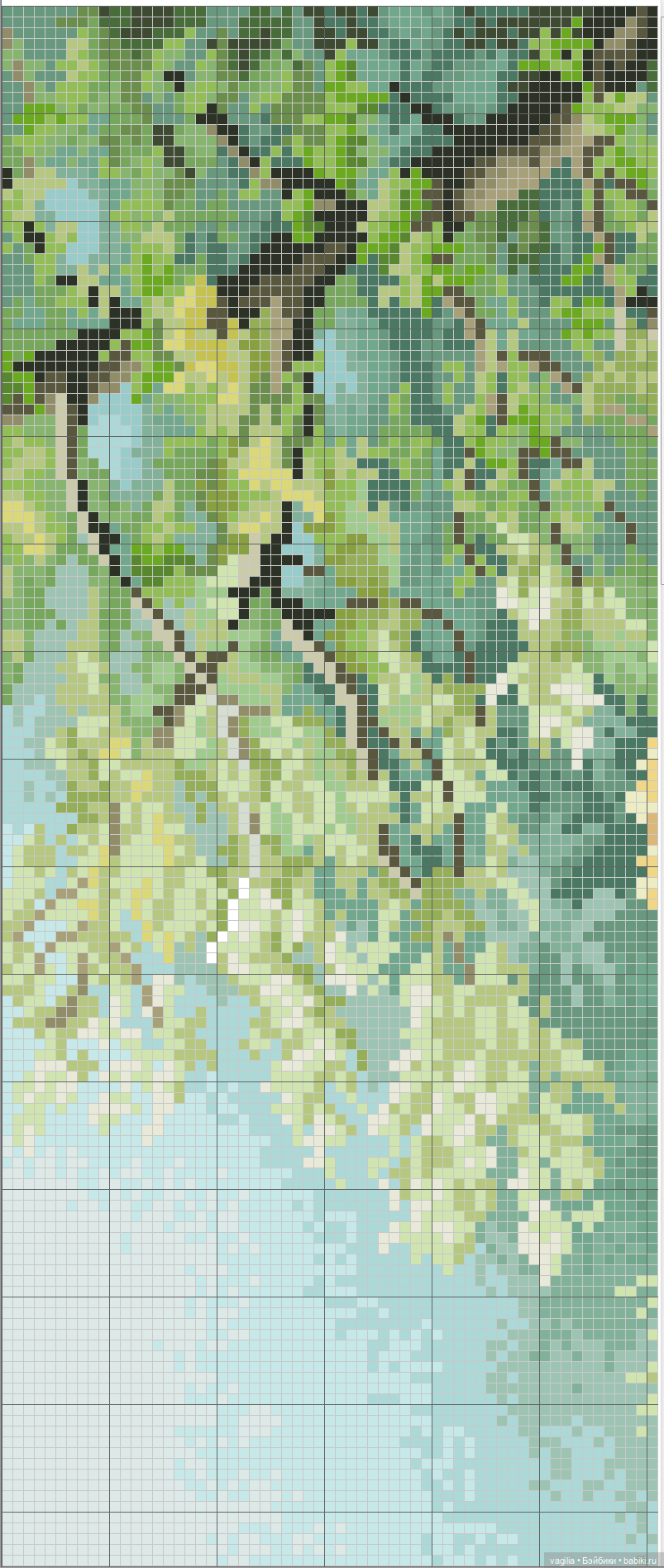 Уютные уголки на природе крестиком