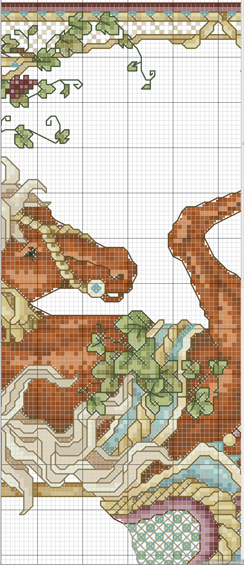 Сезонные лошадки крестиком