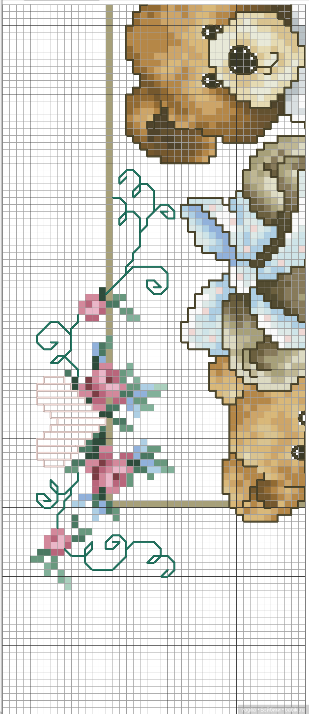 Мишка Тедди крестиком — Схемы вышивки крестом: фото узоров (фото 2)