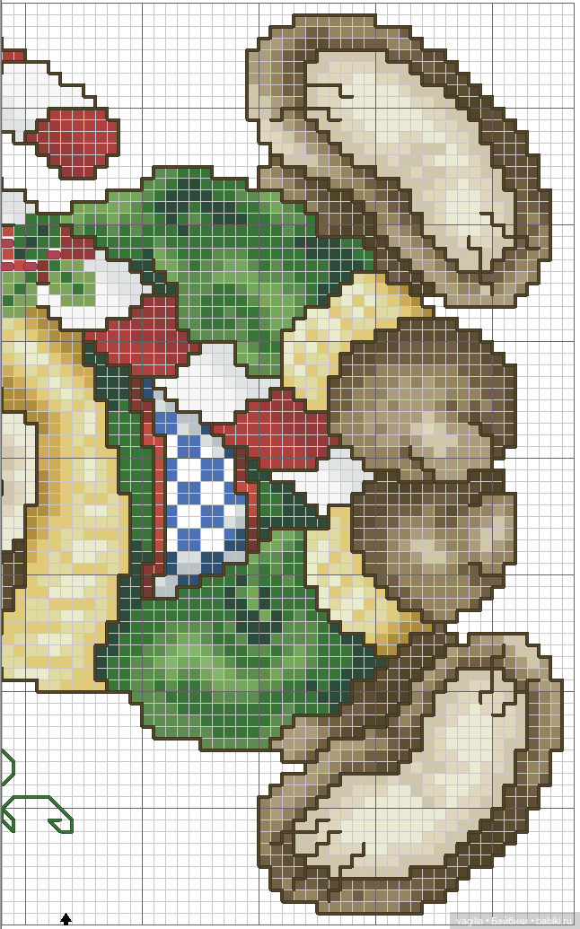 Мишка Тедди крестиком — Схемы вышивки крестом: фото узоров