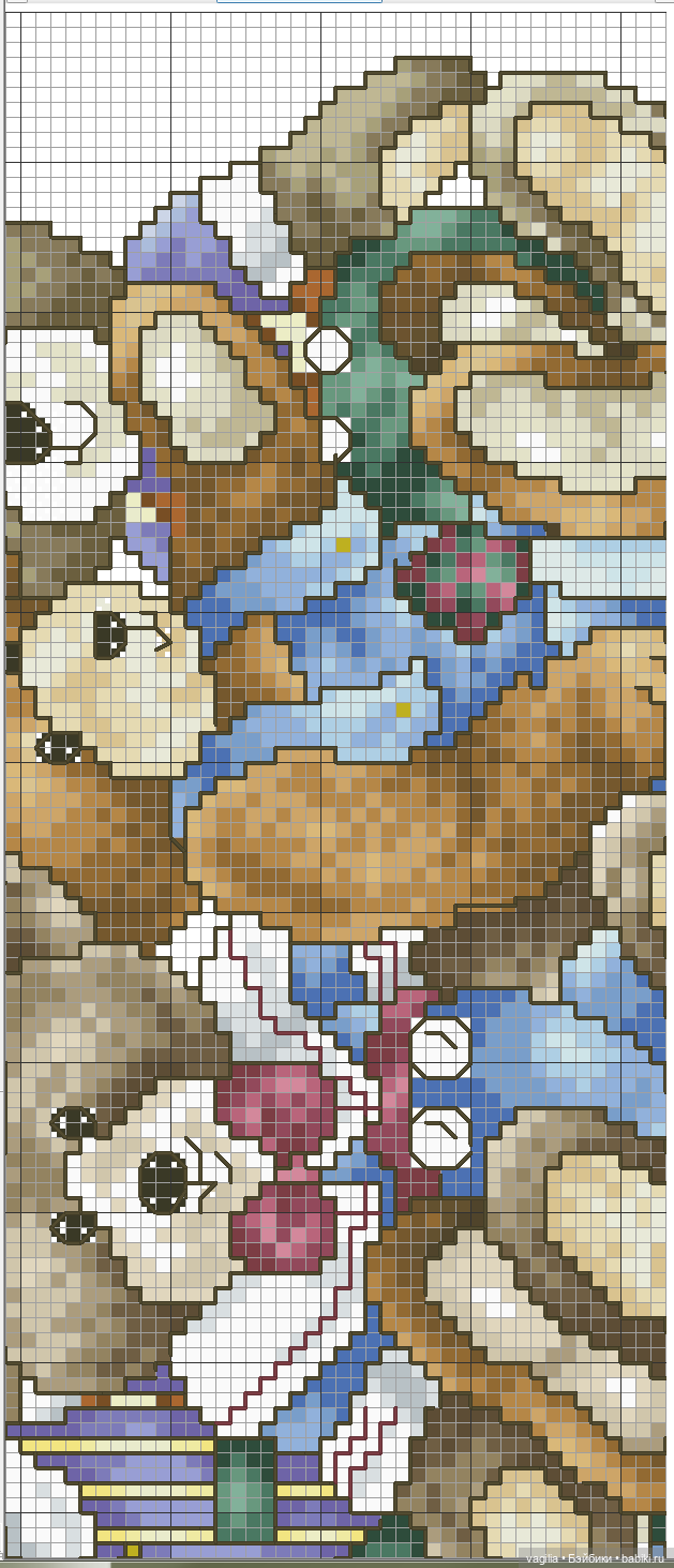 Мишка Тедди крестиком — Схемы вышивки крестом: фото узоров (фото 7)