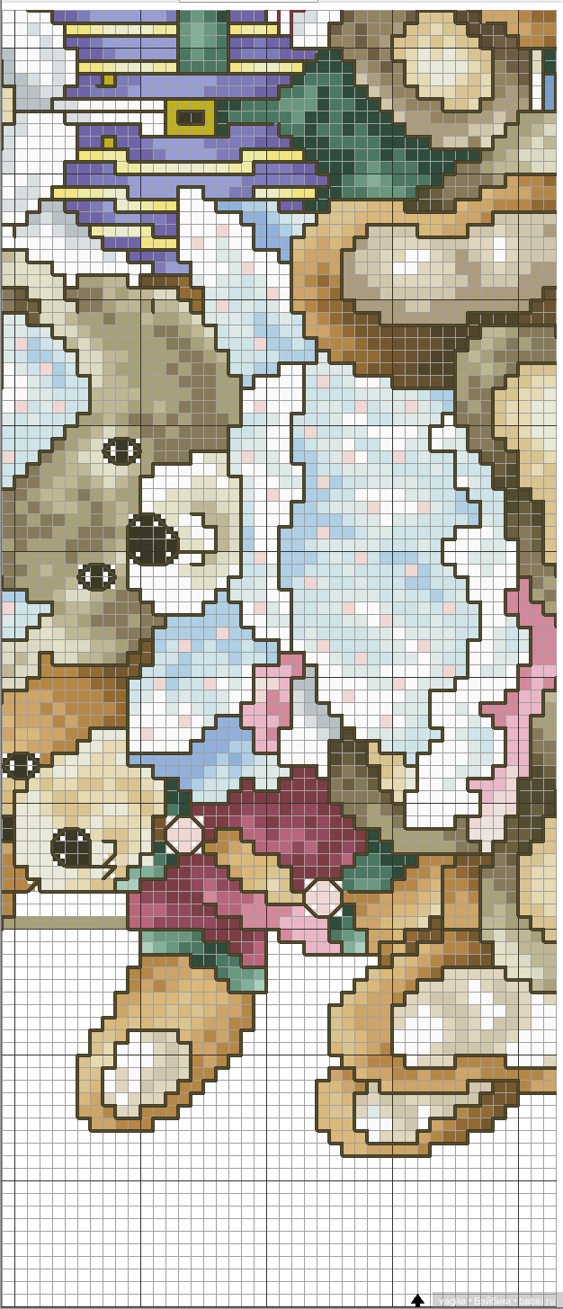 Мишка Тедди крестиком — Схемы вышивки крестом: фото узоров (фото 3)