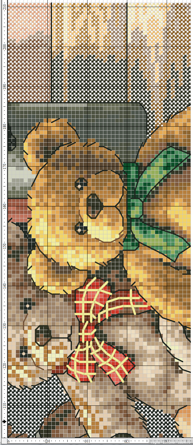 Мишка Тедди крестиком — Схемы вышивки крестом: фото узоров