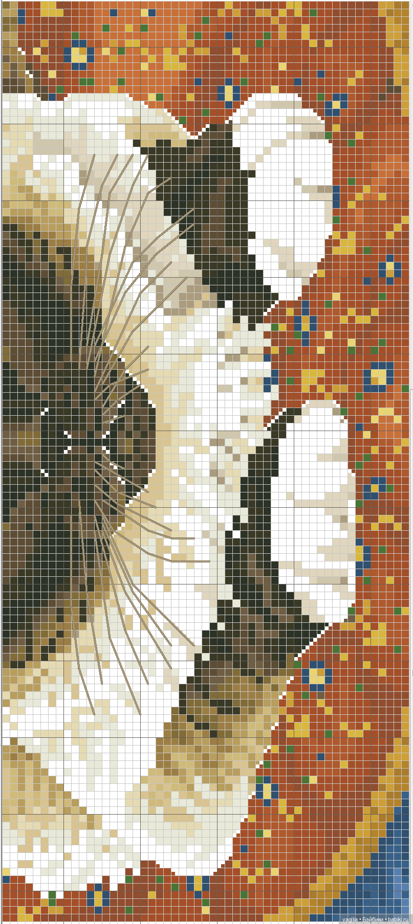 Котики крестиком — Схемы вышивки крестом: фото узоров