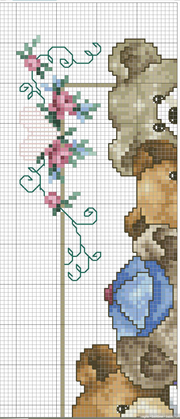 Мишка Тедди крестиком — Схемы вышивки крестом: фото узоров (фото 6)