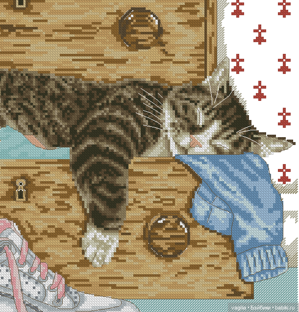 Котики крестиком — Схемы вышивки крестом: фото узоров