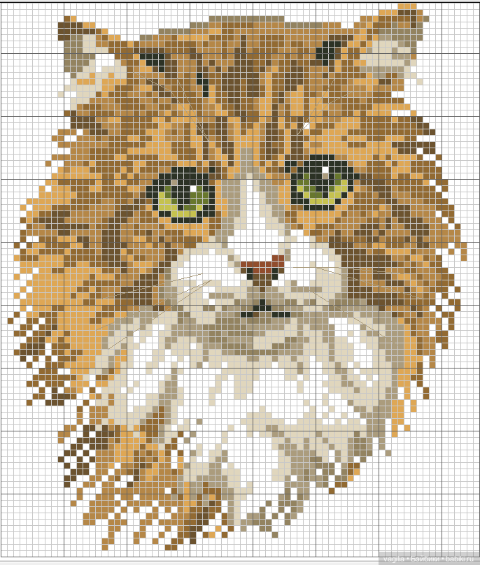 Котики крестиком — Схемы вышивки крестом: фото узоров