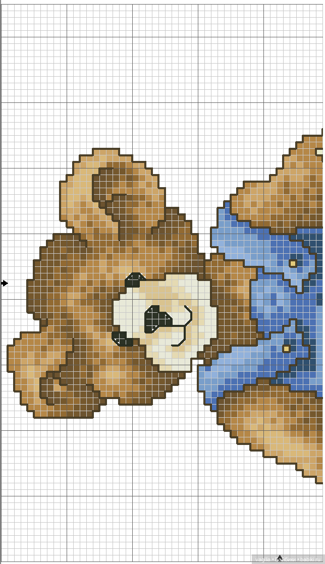 Мишка Тедди крестиком — Схемы вышивки крестом: фото узоров