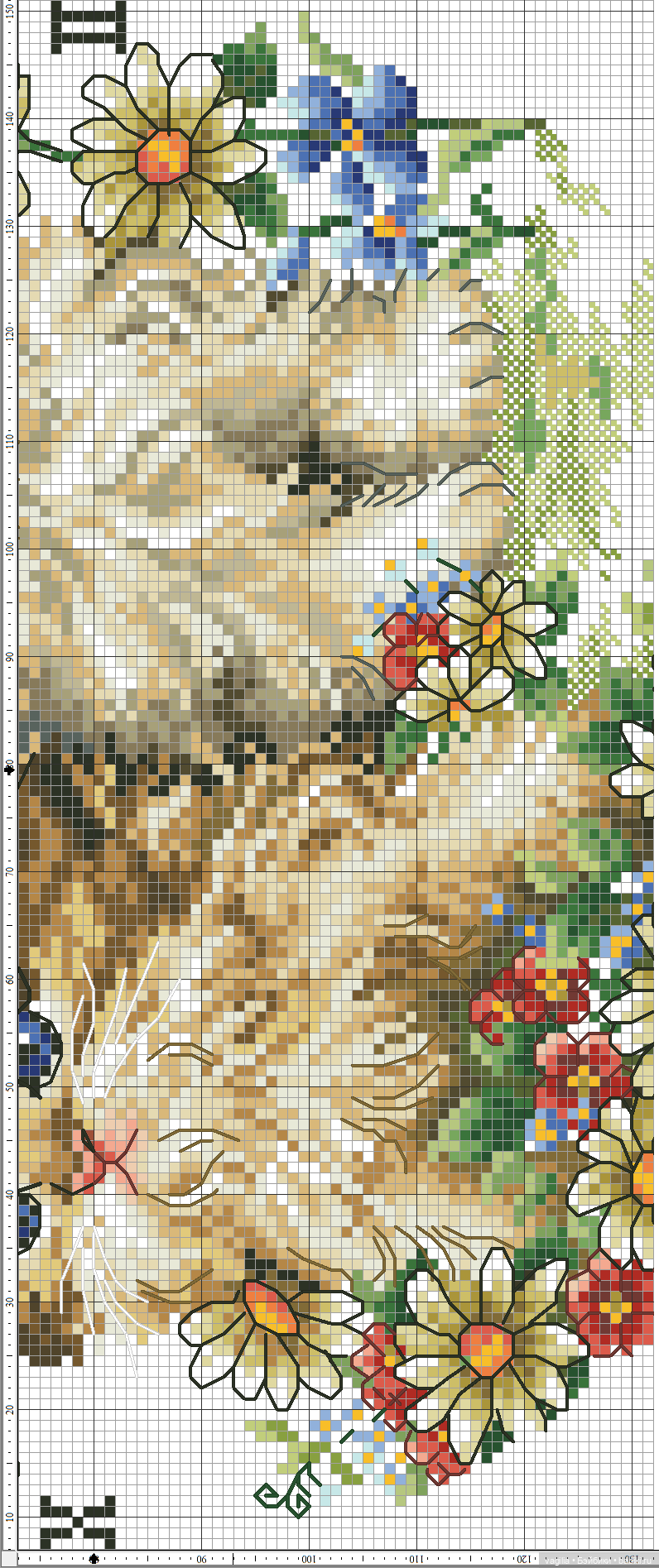 Котики 3 крестиком — Схемы вышивки крестом: фото узоров