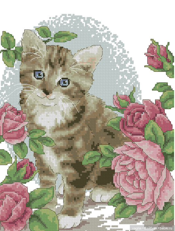 Котики 3 крестиком — Схемы вышивки крестом: фото узоров