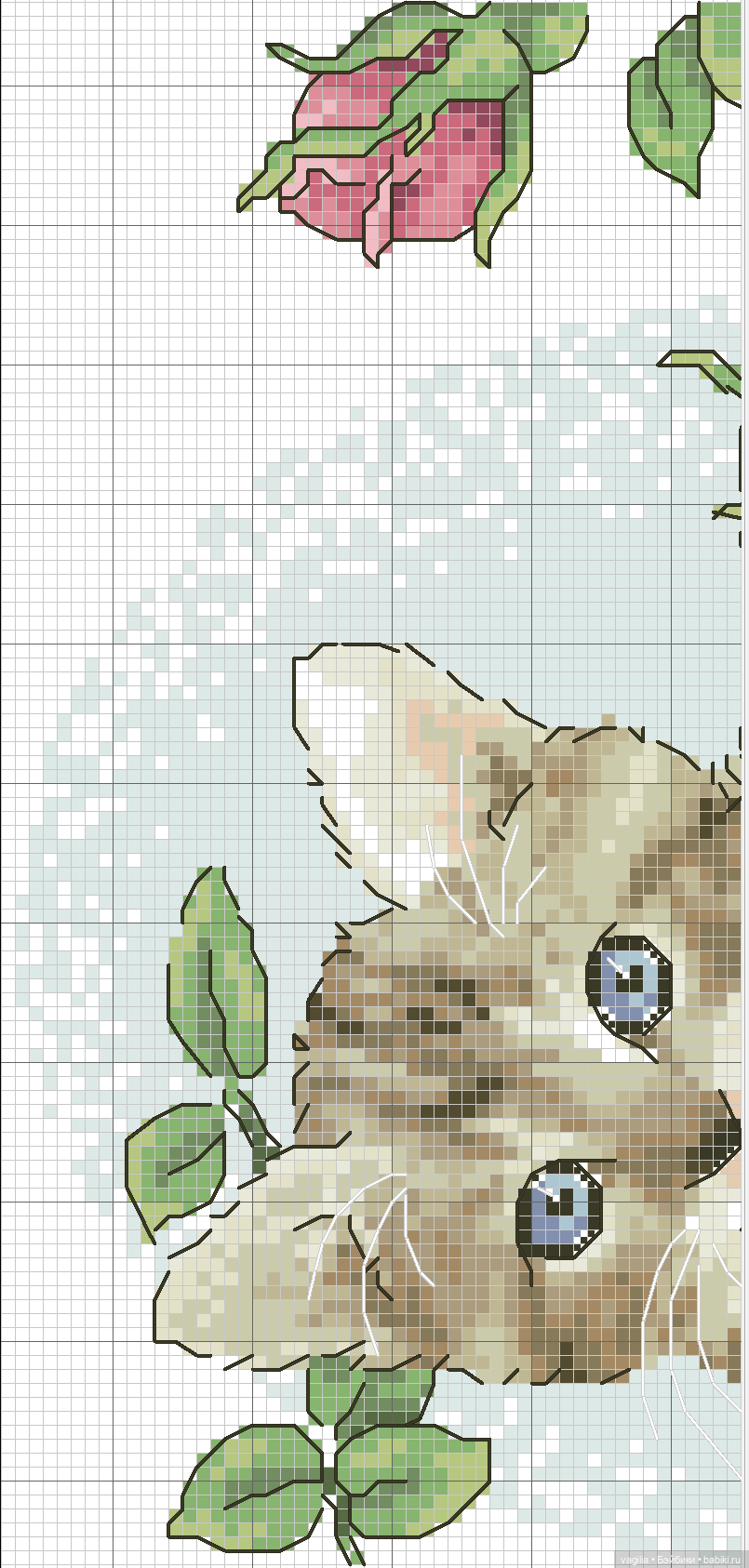 Котики 3 крестиком — Схемы вышивки крестом: фото узоров